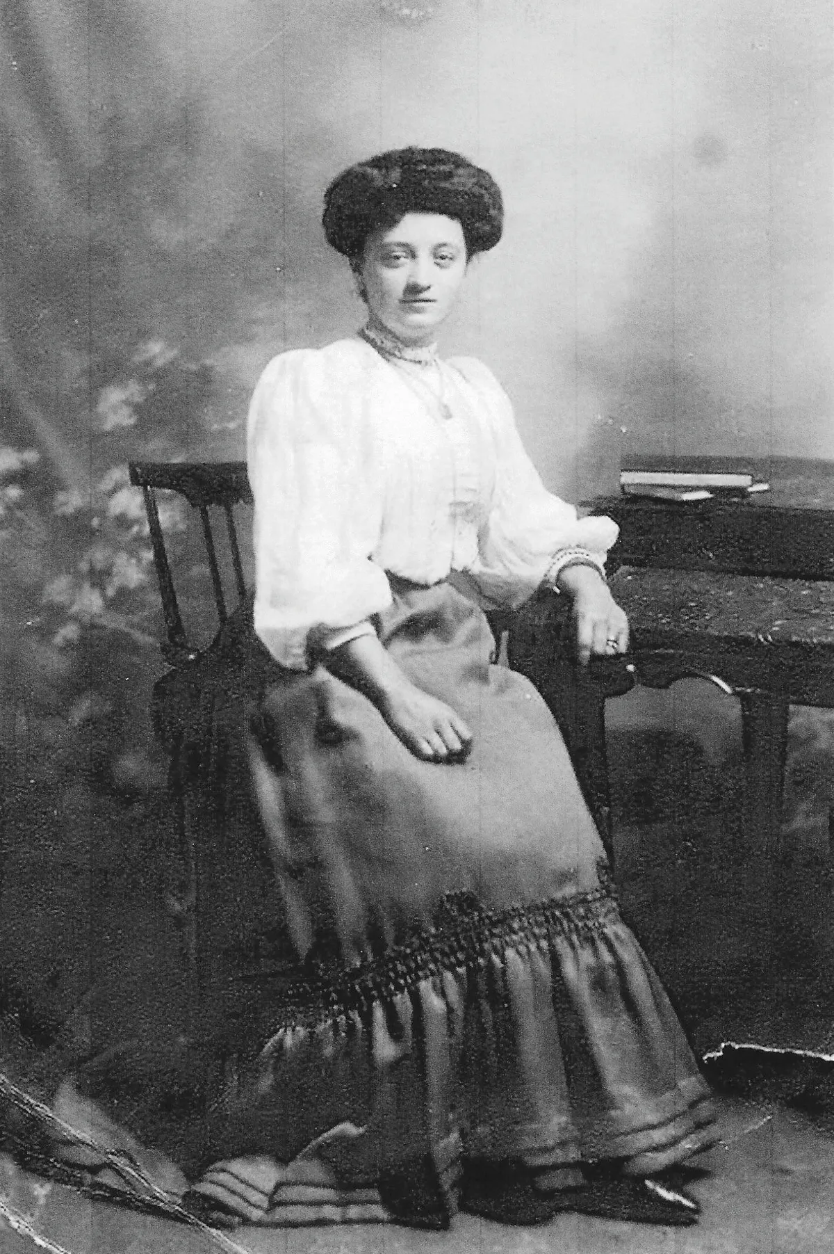 Black and white photograph of a Victorian woman