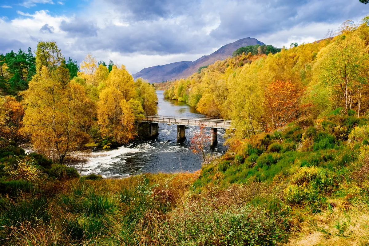 Bridge at Glen Affric in the Scottish Highlands.