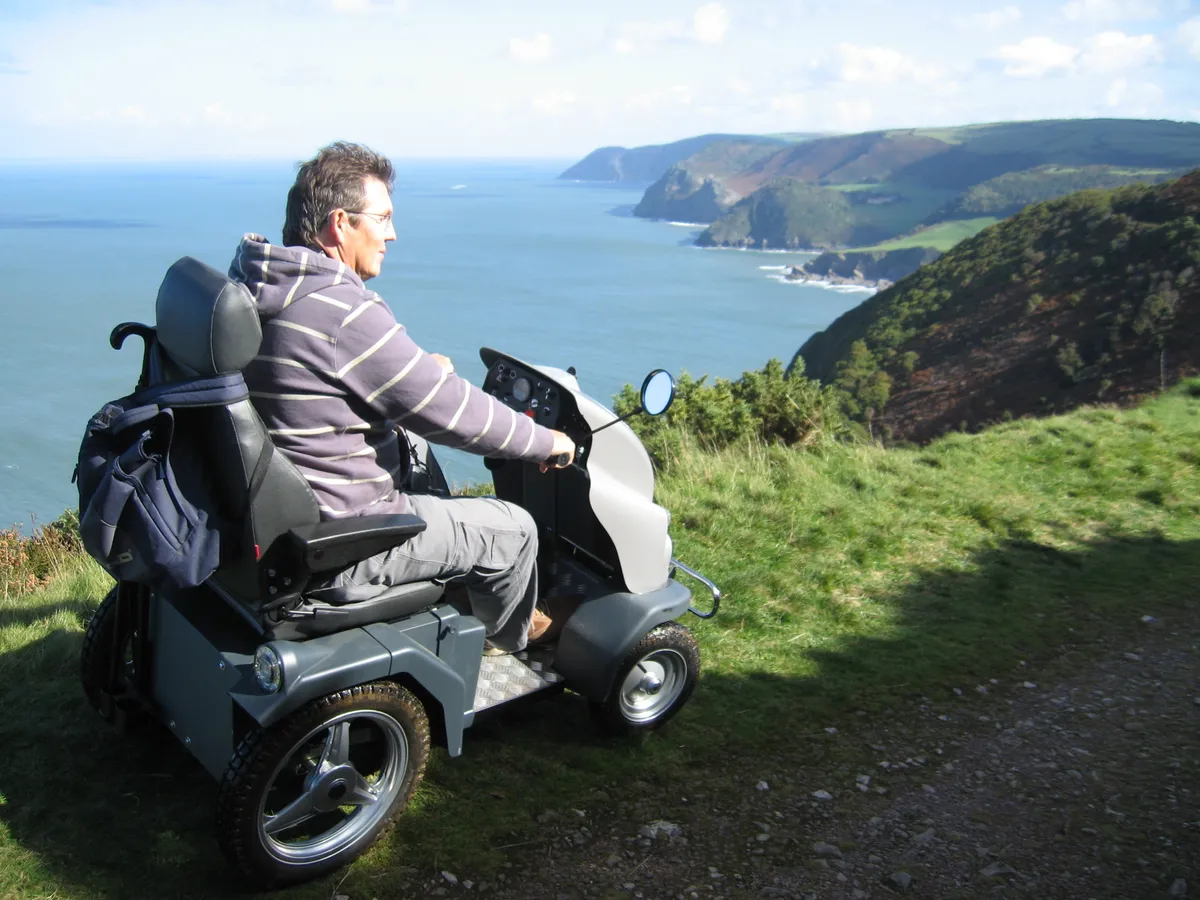 A Tramper being used at National Trust Heddon Valley © Countryside Mobility