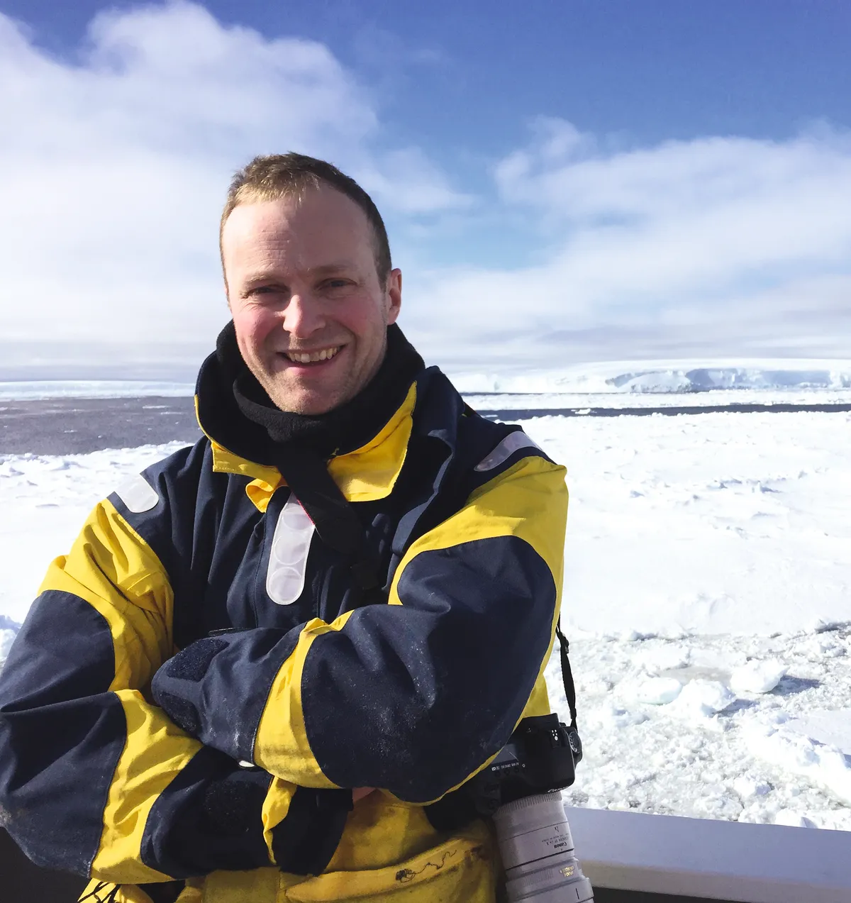 William Reid in Antarctica.
