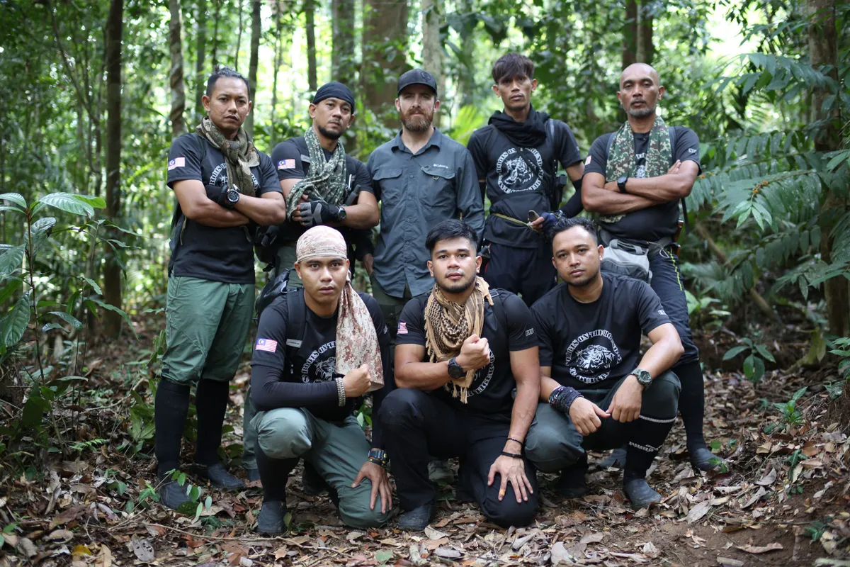 Aldo Kane and Anti Poaching Unit in Taman Negara National Park in Malaysia.