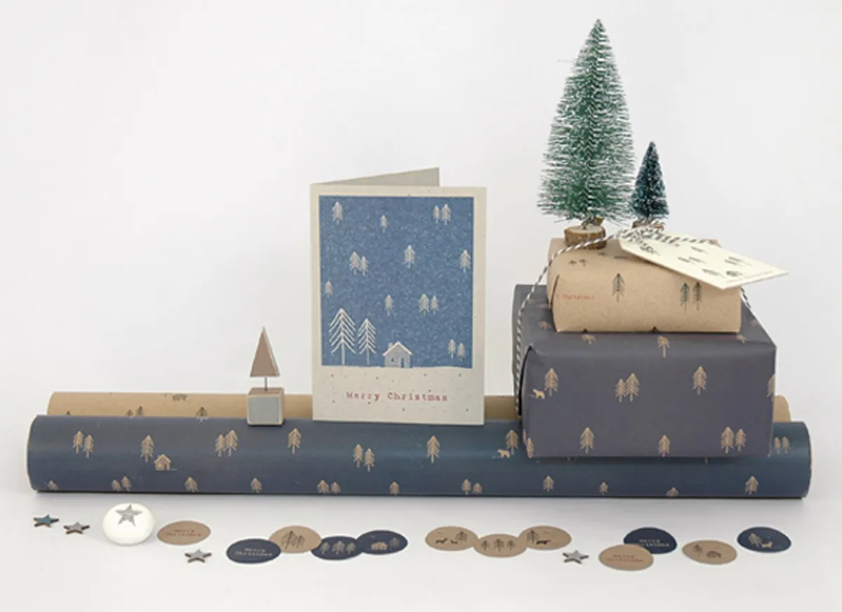 Woodland wrapping paper