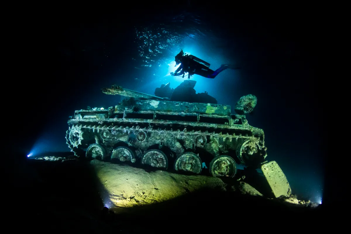Wrecks category runner-up: Reclaimed by the Ocean, Jordan. © Grant Thomas (UK)/Underwater Photographer of the Year 2021