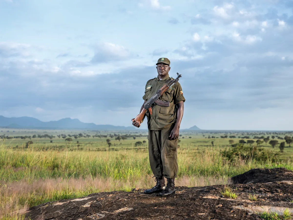 Samuel works to protect woodland and savannah habitat in Kidepo. © Thorn Pierce/The Thin Green Line