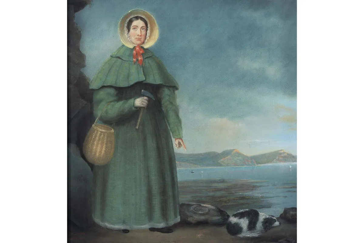Mary Anning painting by B.J.Donne
