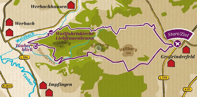Karte der Panorama-Tour Großrinderfeld.Foto: MEIN LÄNDLE
