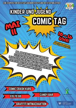 Information über Kinder- und Jugend Comic Tag am 11.5.24