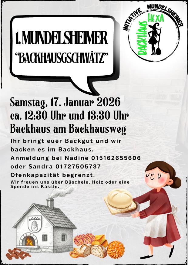 1. Mundelsheimer Backhausgschwätz im Backhausweg | Initiative der ...