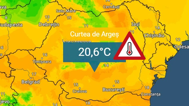Record de temperatură pe 1 ianuarie în România