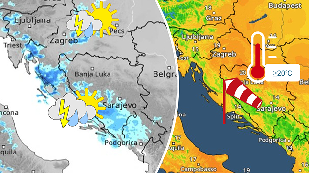 Slijedi druženje s kišom i pljuskovima