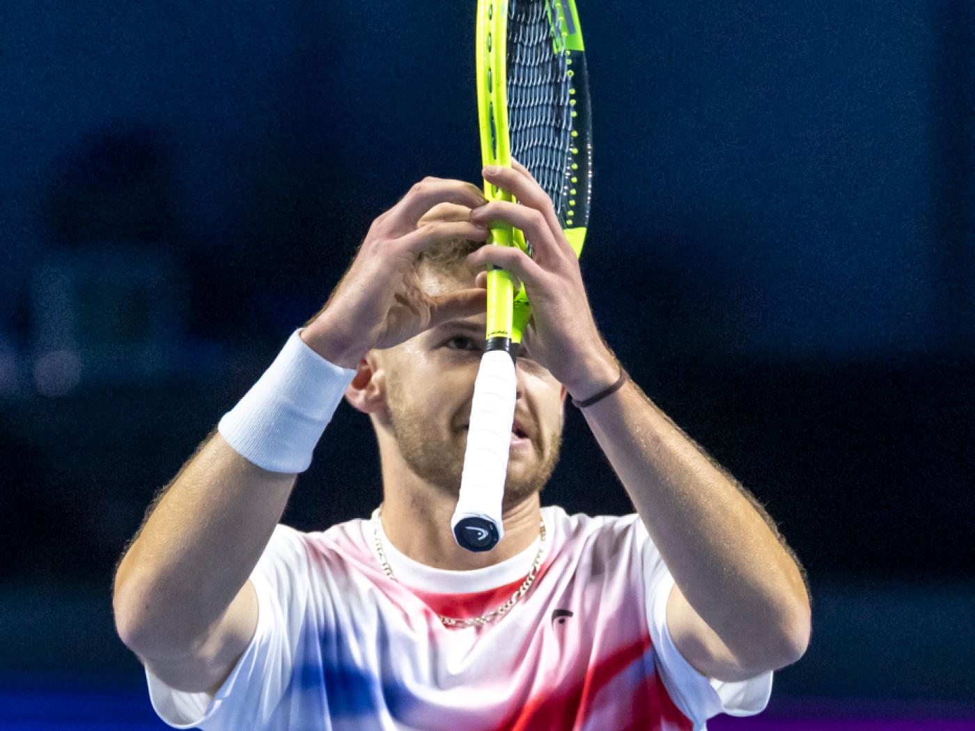 Ungläubig: Jérôme Kym kann seinen Sensationssieg gegen Ben Shelton an den Swiss Indoors noch nicht richtig erklären