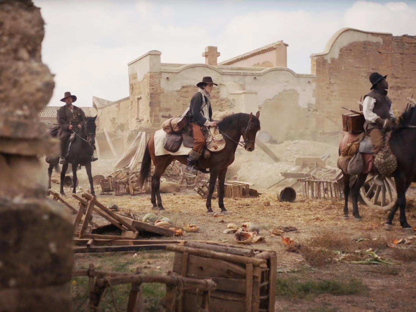 Mit "Les Indes" ist eine schweizerisch-spanische Produktion am GIFF im Wettbewerb um den besten Spielfilm vertreten.  Das historische Drama von Pauline Julier und Nicolas Chapoulier versetzt Zuschauende ins 17. Jahrhundert und ist sozusagen ein Roadmovie auf Pferden.