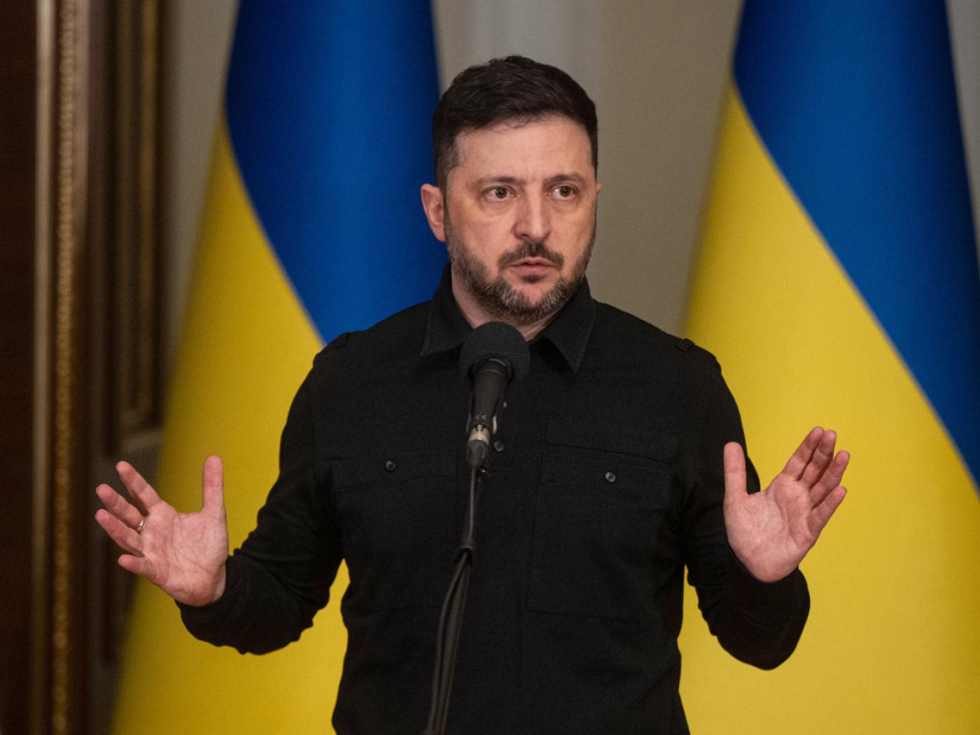 ARCHIV - Der ukrainische Präsident Wolodymyr Selenskyj. Foto: Danylo Antoniuk/AP/dpa/Archivbild