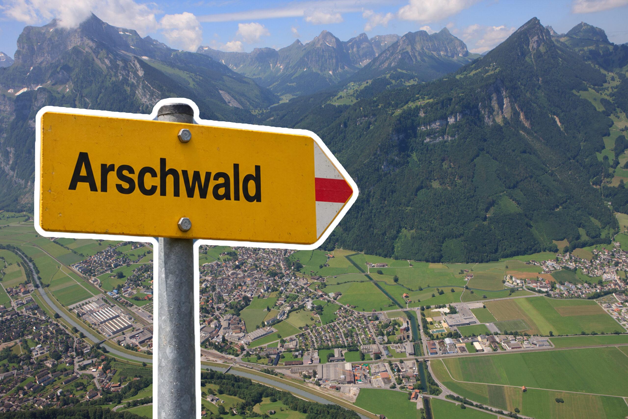 Der Arschwald befindet sich oberhalb von Näfels.