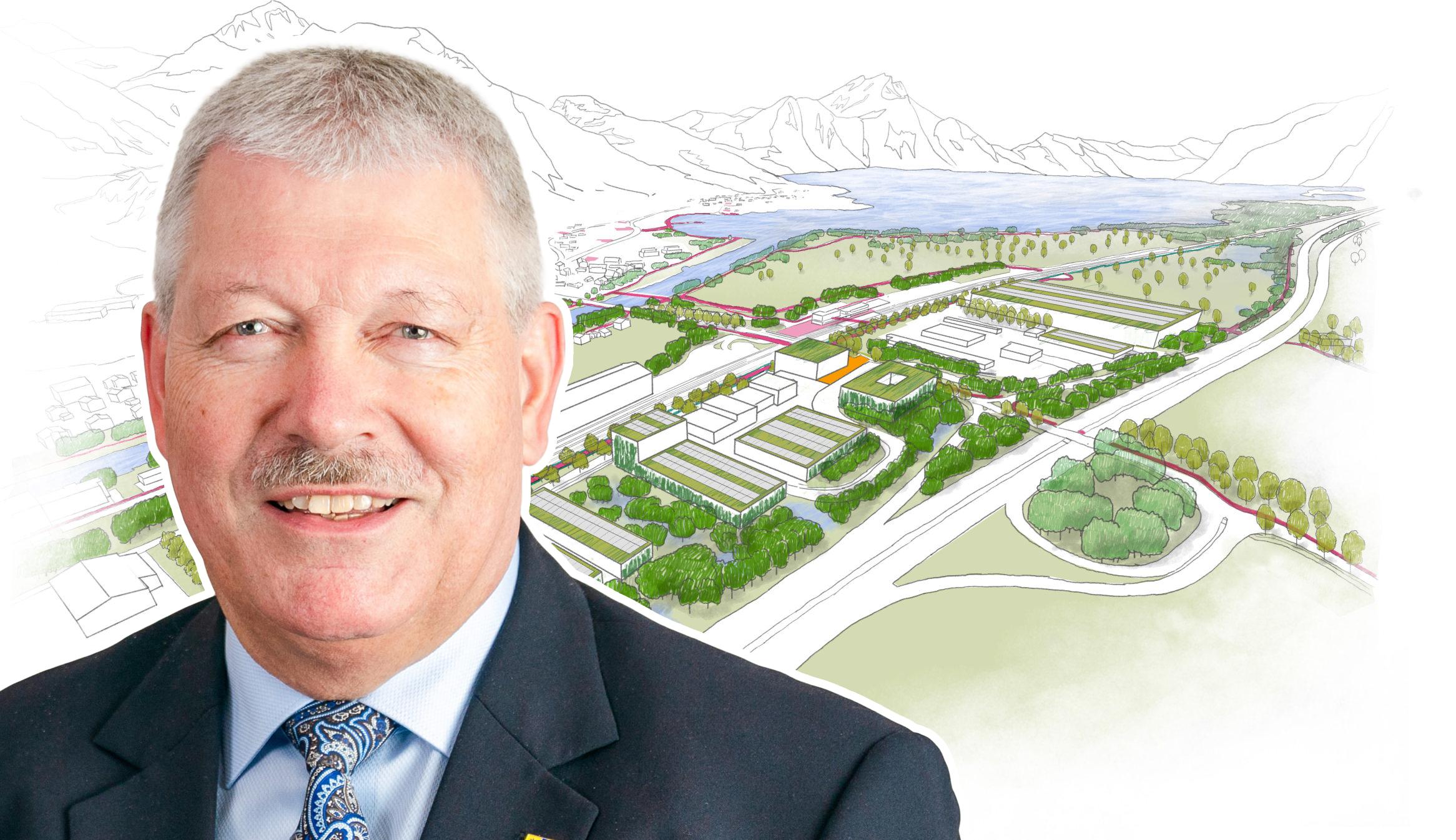 «Glarus Nord muss Platz für Arbeitsplätze schaffen»: Gemeinderat Bruno Gallati (Die Mitte) treibt die Verwandlung der Biäsche in eine grüne Gewerbezone voran.