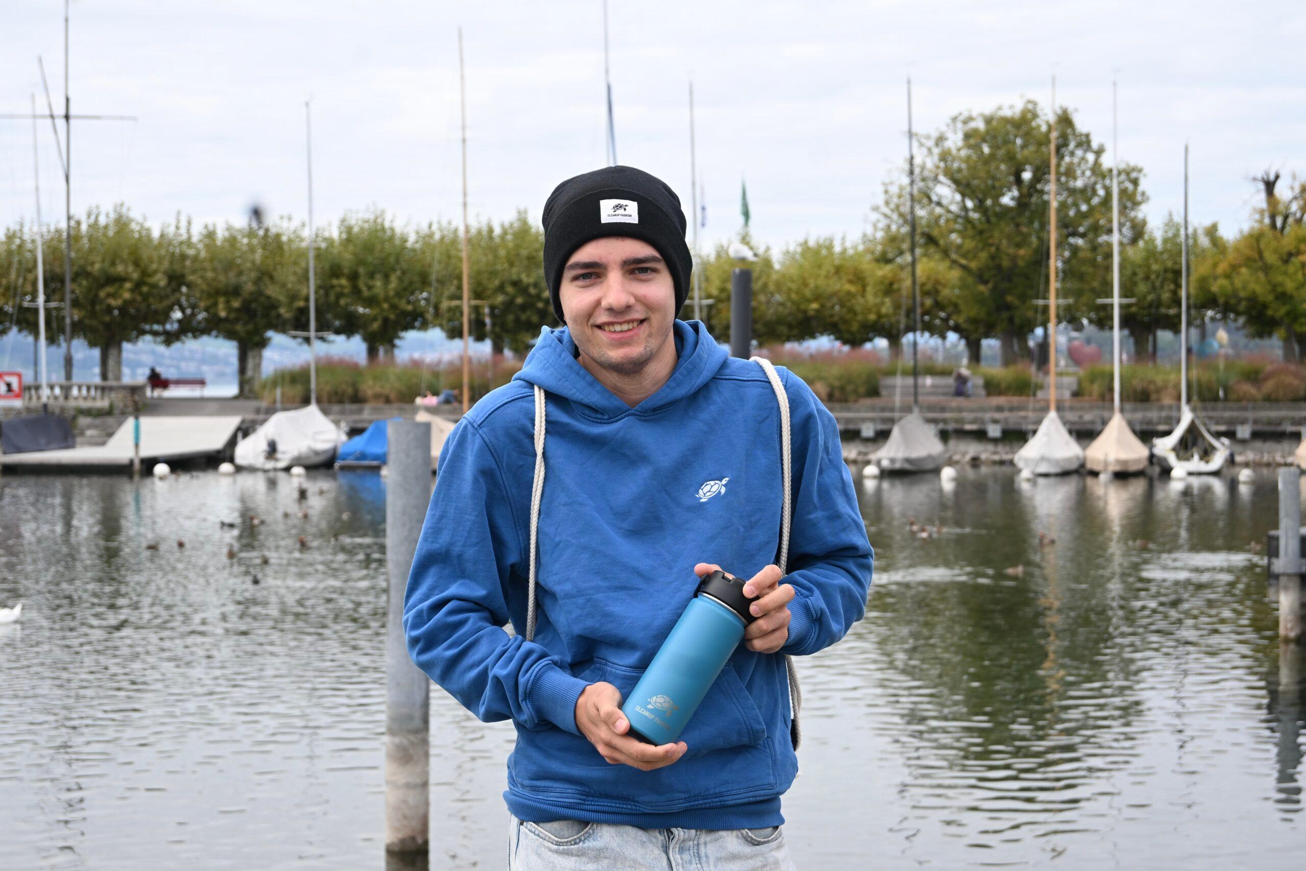 Ein grosser Traum: Joel Hager aus Rapperswil-Jona möchte mit seiner eigenen Marke einen Beitrag zum Schutz der Schweizer Gewässer leisten.