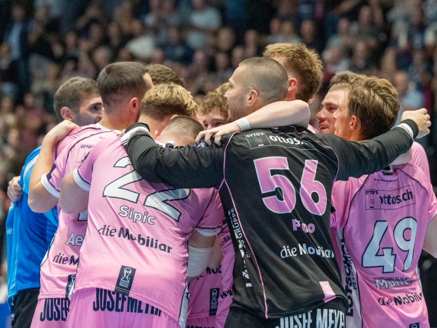 Ausgelassener Jubel: Kriens-Luzern gewinnt in der Champions League zuhause gegen Kolstad