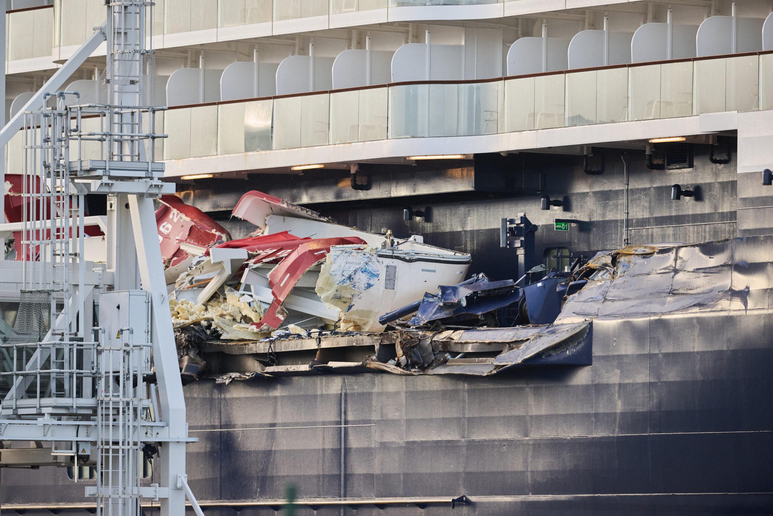 Eindruck der Schäden von "Mein Schiff 3"