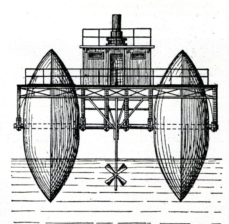 Zeichnung des Roller Boat Steamers